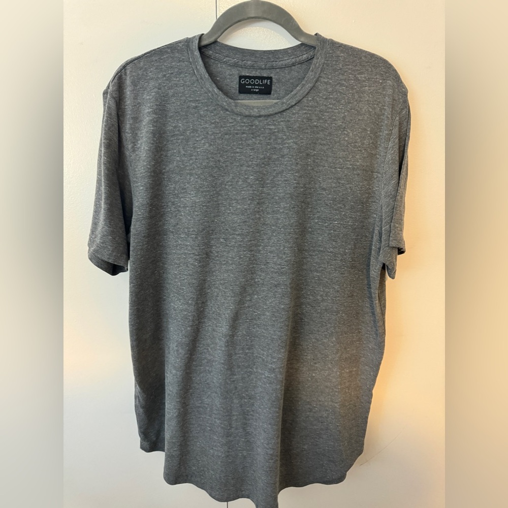 Goodlife Tri Blend Scallop T-Shirt XL Grey